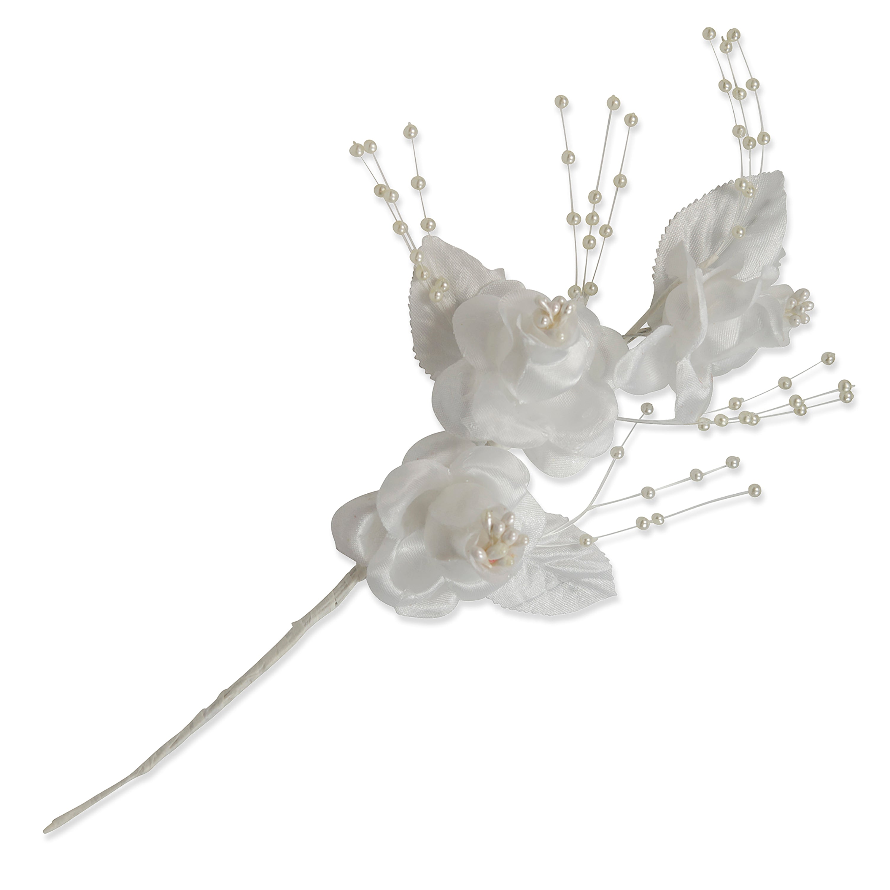Vintage Bridal Flower Spray - White Floral Components