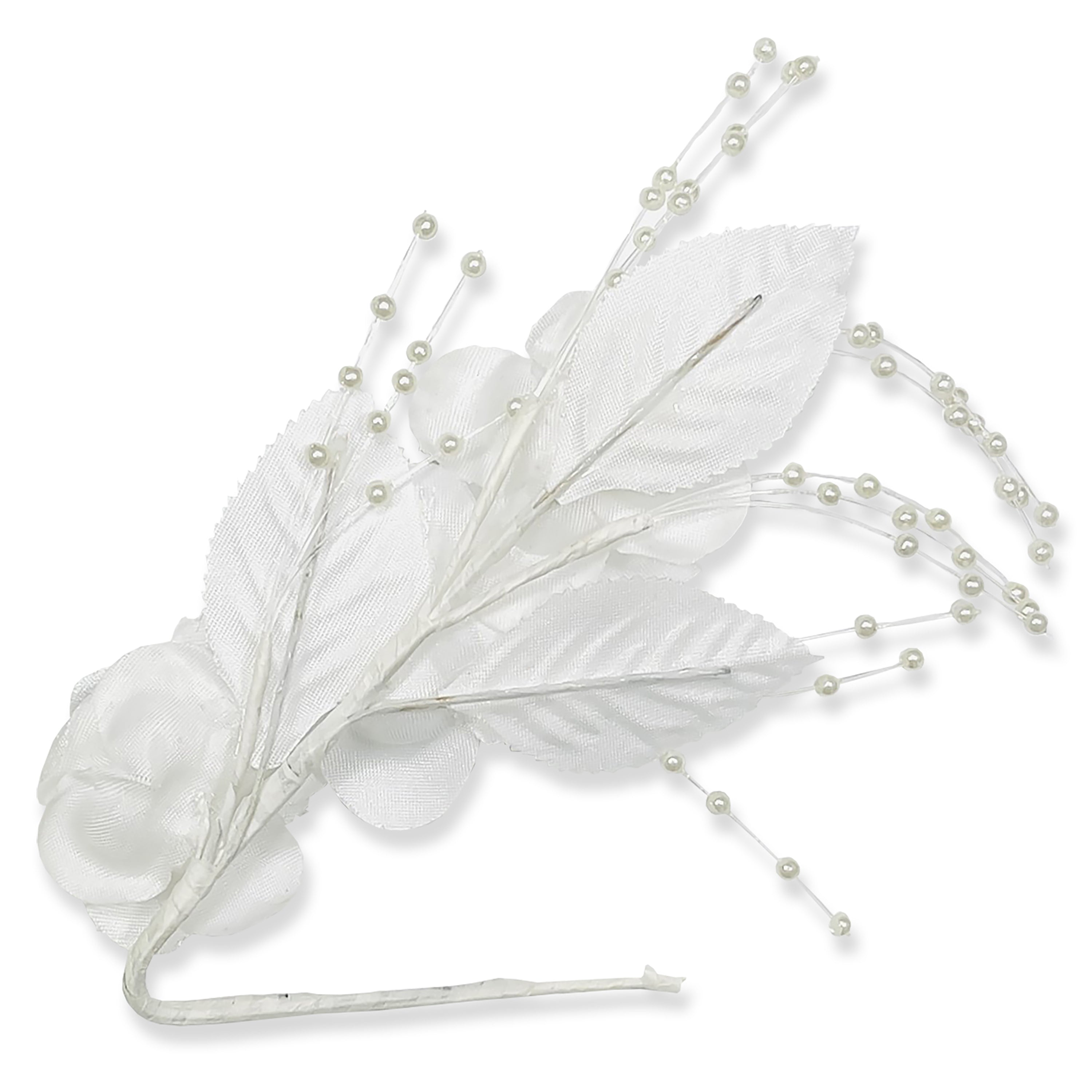 Vintage Bridal Flower Spray - White Floral Components