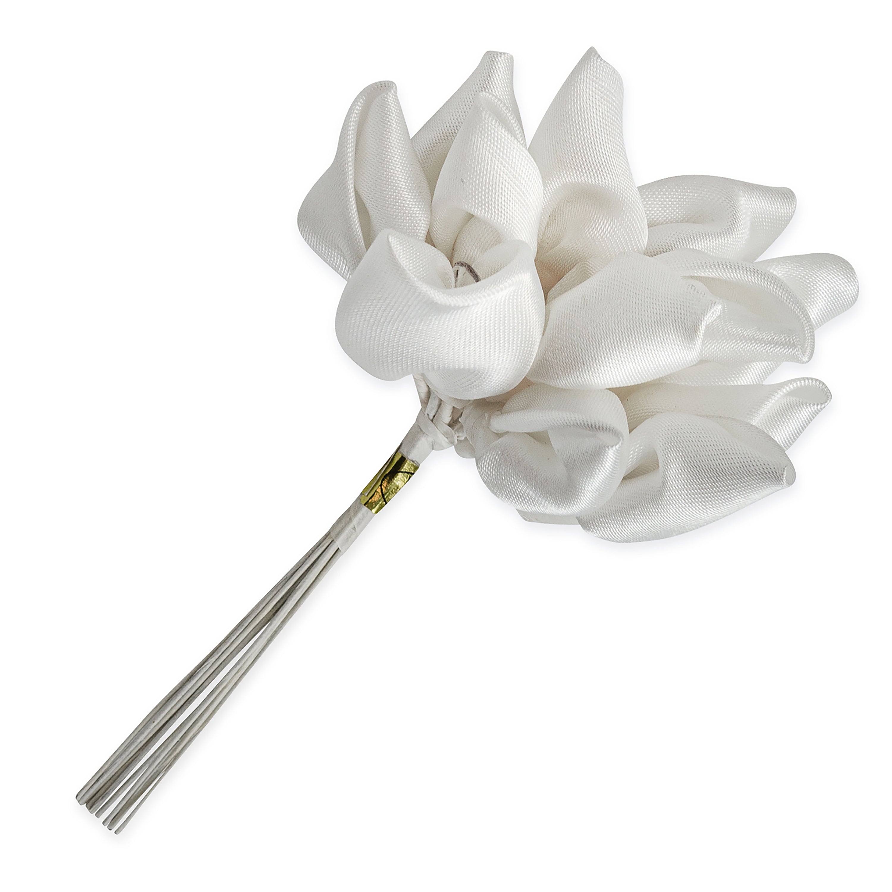 Vintage Bridal Satin Calla Lily Stem White