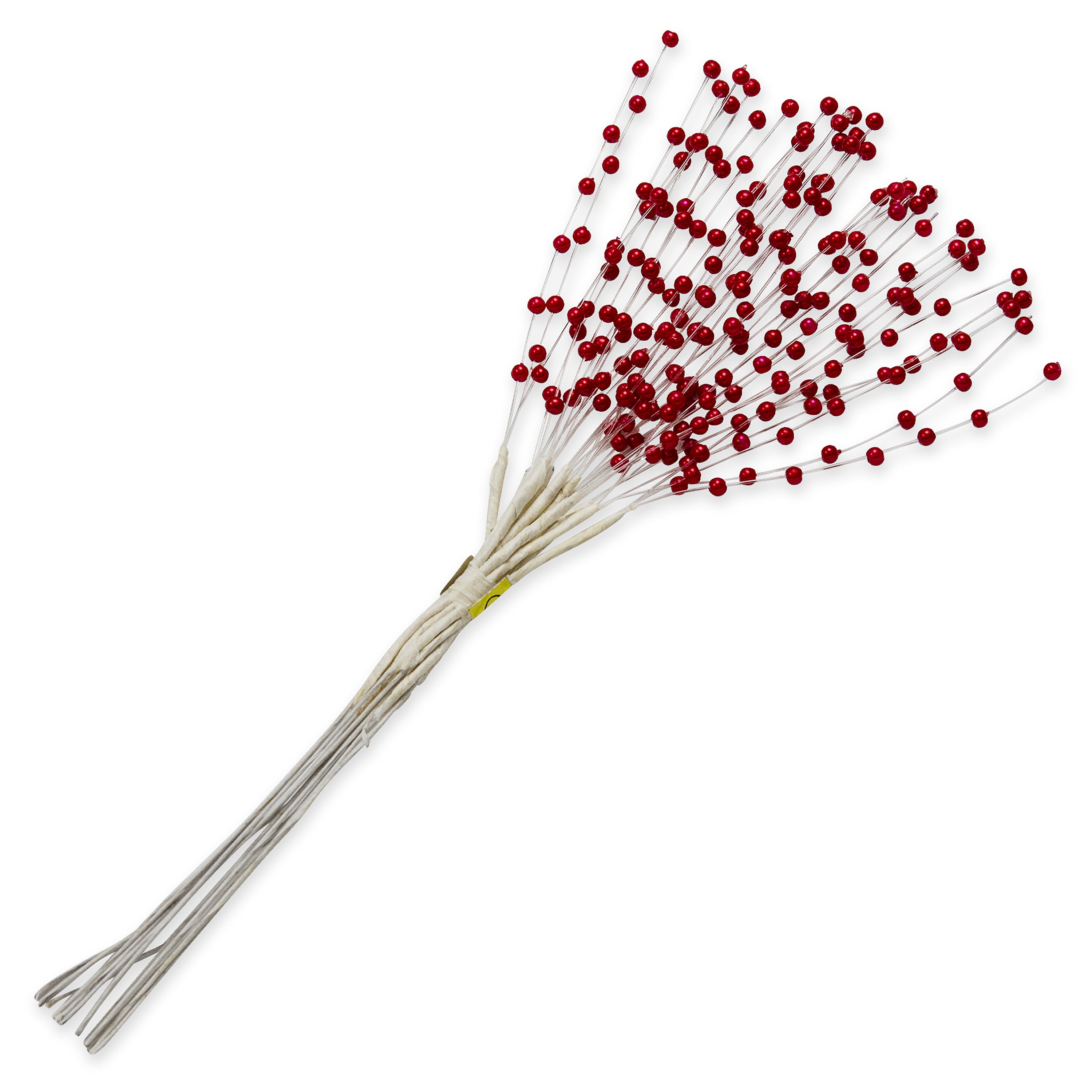 Vintage Bridal Pearl Spray Red Floral Components