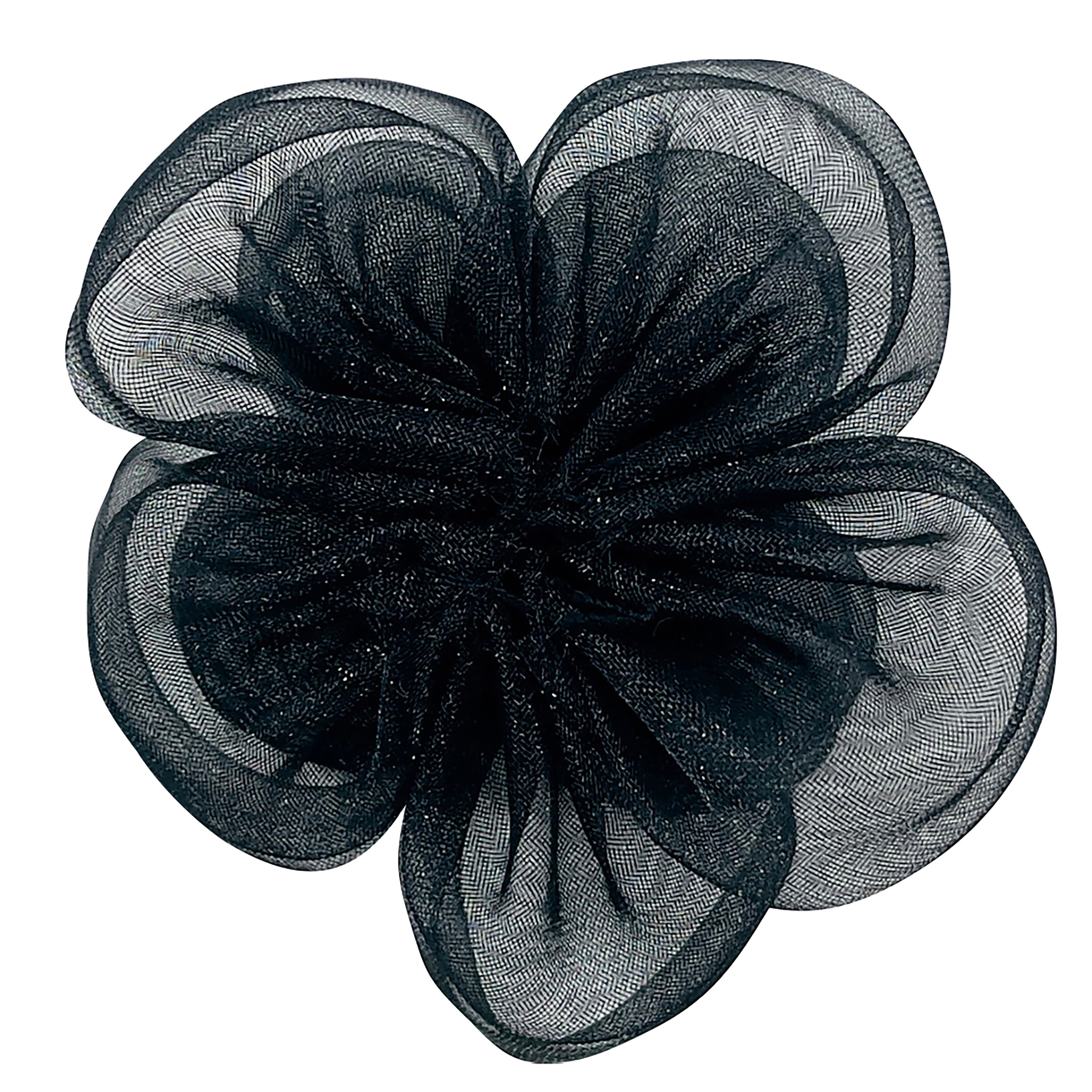 Beaded Organdy Daisy - Black Floral Components