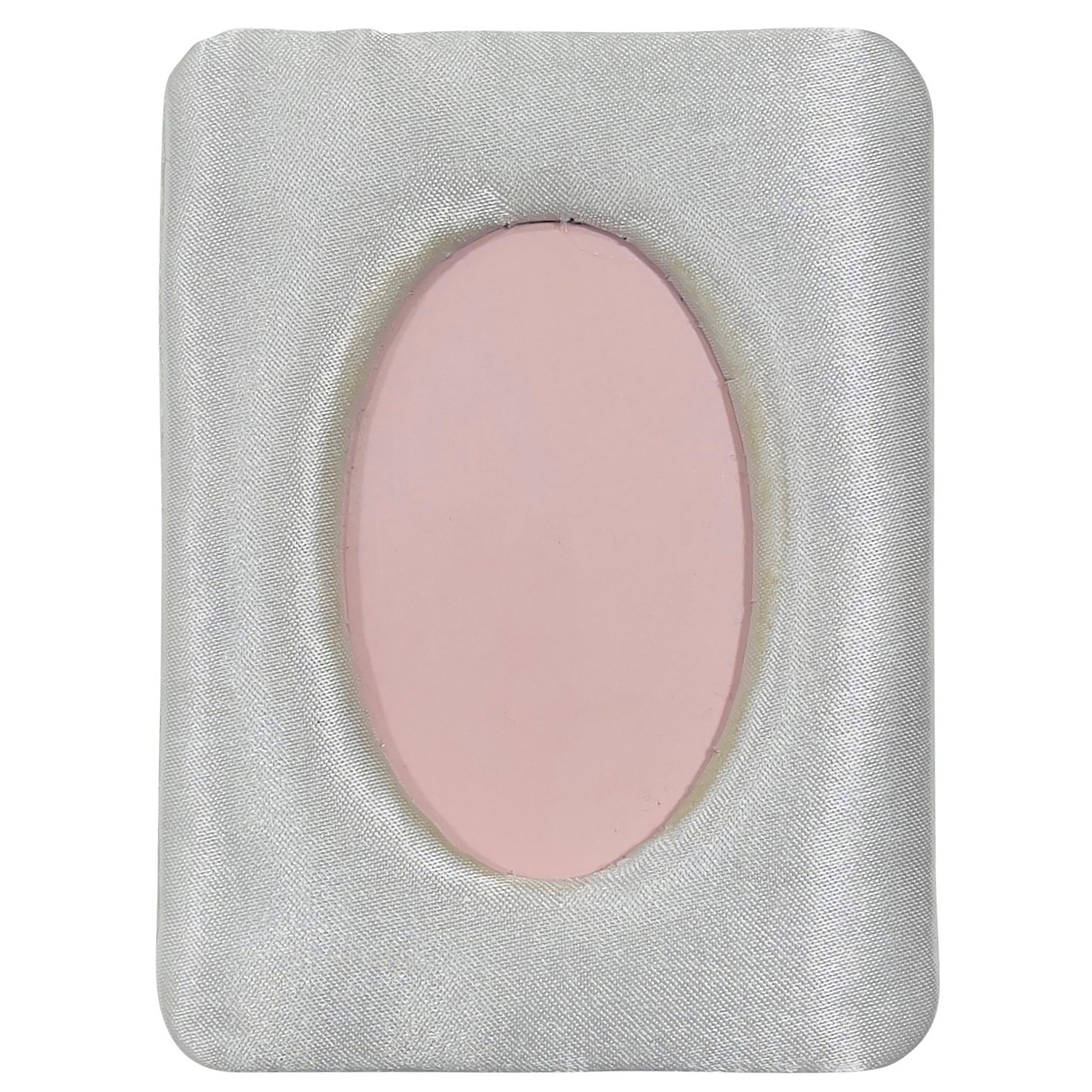 Vintage Bridal Satin Oval Photo Frame - White Bridal