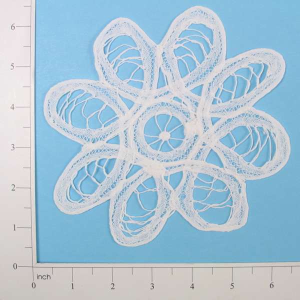 Round Battenburg Doily Applique/Patch - White Doilies