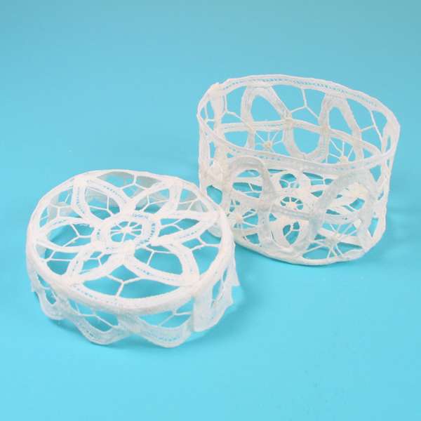 Battenburg Oval Box - White - Large Boxes & Containers