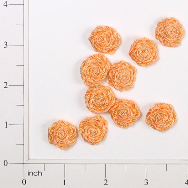 French Rose Craft Accent Applique/Patch Pack of 10 Peach Appliques