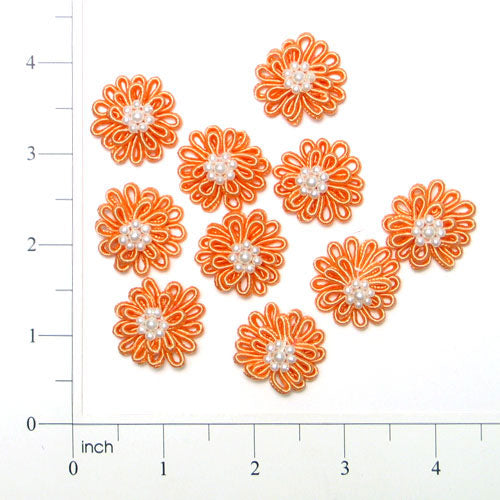 Mini Daisy Applique/Patch Pack of 10 Peach Appliques