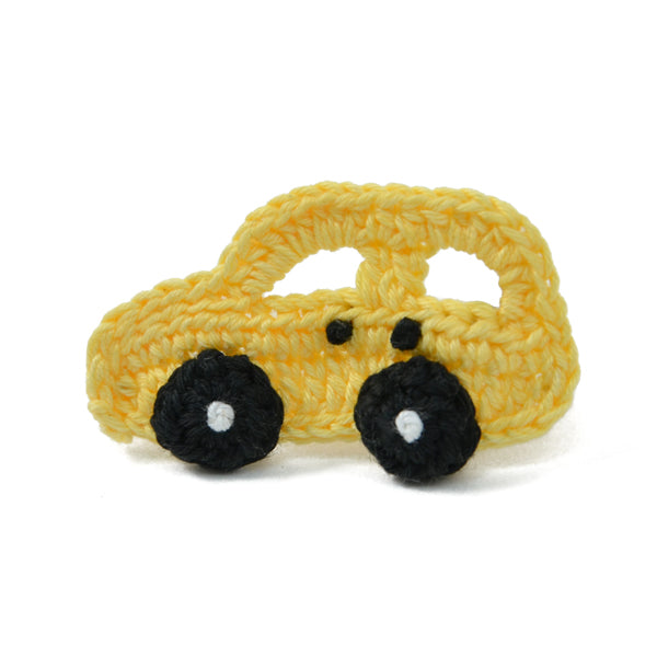 Crochet Car Applique/Patch - Yellow Appliques