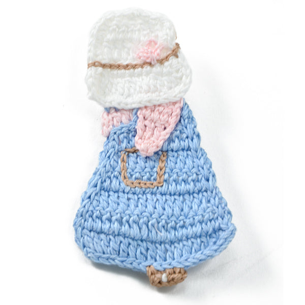 Crochet Girl Applique/Patch - Multi Colors Appliques