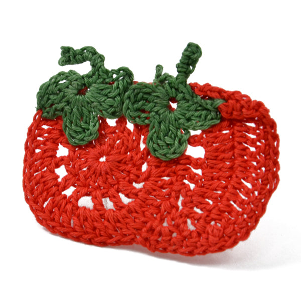 Crochet Tomato Applique/Patch - Red Appliques