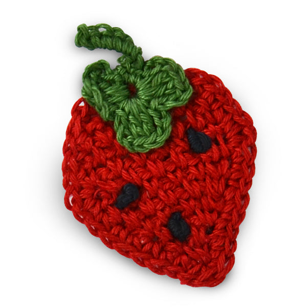 Crochet Strawberry Applique/Patch - Red Appliques