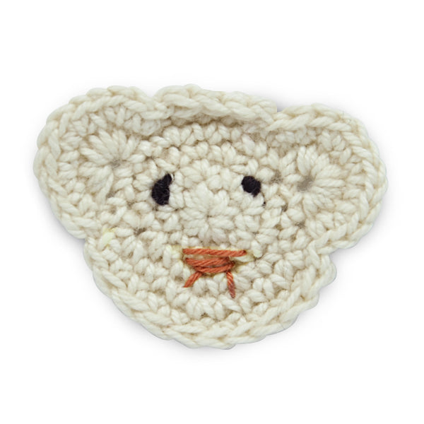 Crochet Lion Face Applique/Patch - Beige Appliques