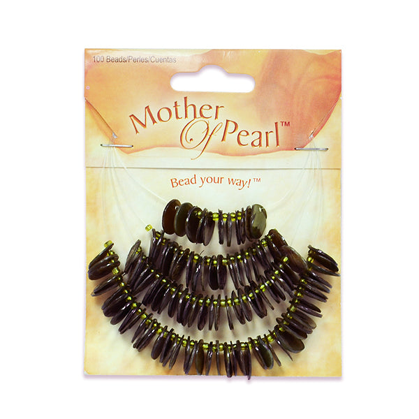 Mop Disk Shell Beads Pack of 100 - Teal Shell & Pearl Beads