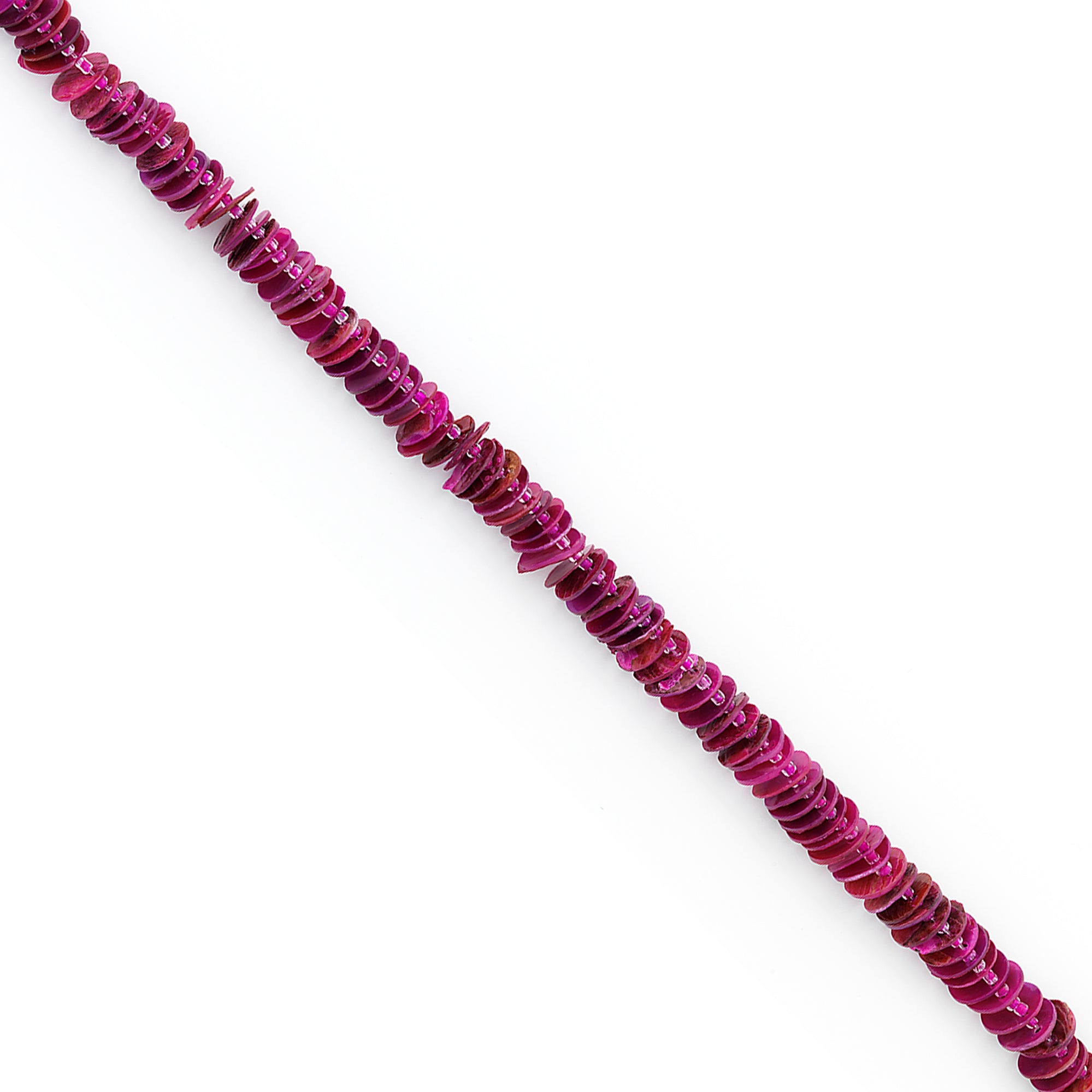 Mop Disk Shell Beads Pack of 100 - Fuchsia Shell & Pearl Beads