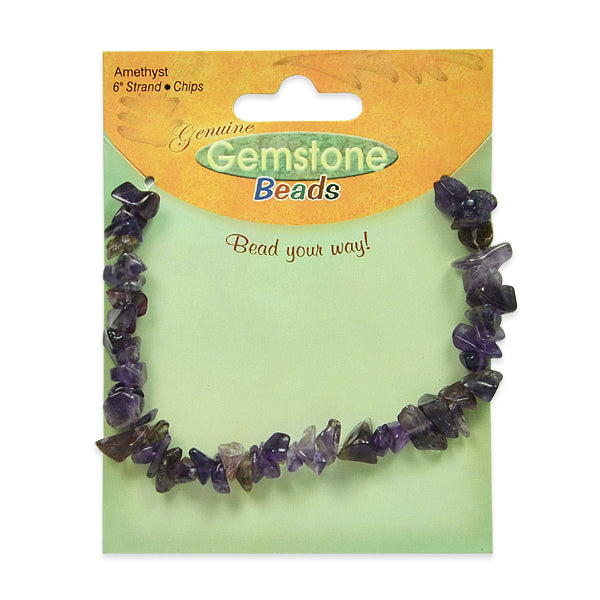 Amethyst Chips 6 Inch Strand Amethyst Beads