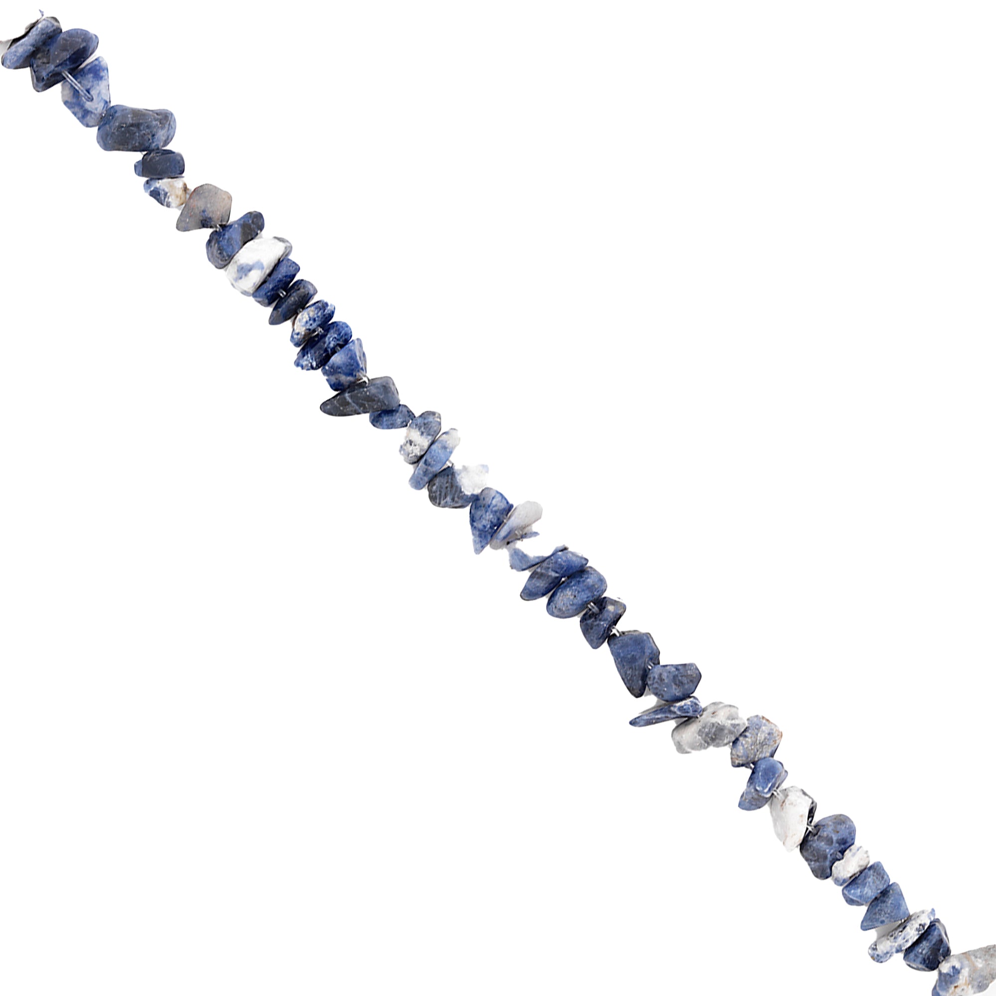 Sodalite Chips 6 Inch Strand - Navy Multi Sodalite Beads