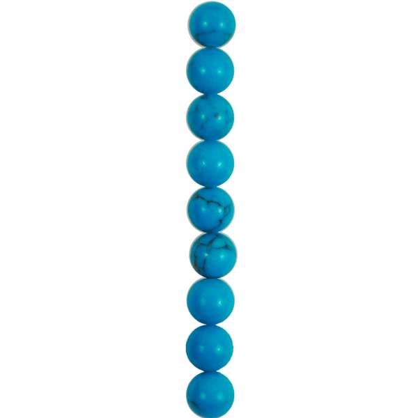 Synthetic Turquoise with Matrix Beads Pack of 25 - Turquoise Multi Synthetic Turquoise Beads