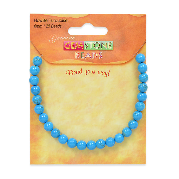 Howlite Turquoise Beads Pack of 25 Howlite Turquoise Beads