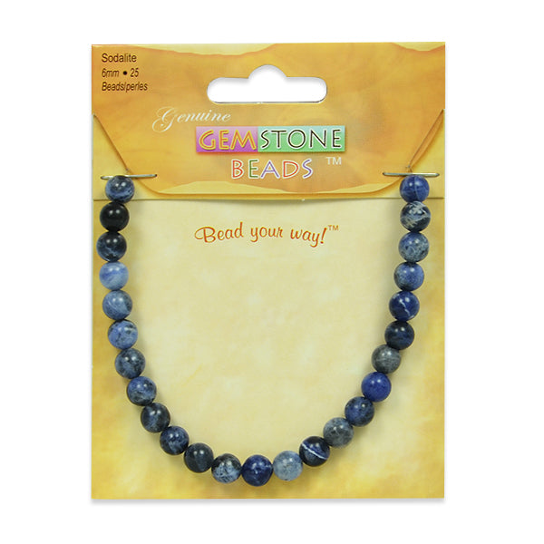 Sodalite Beads Pack of 25 - Navy Multi Sodalite Beads