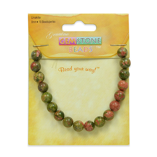 Unakite Beads Pack of 18 - Multi Colors Unakite Beads