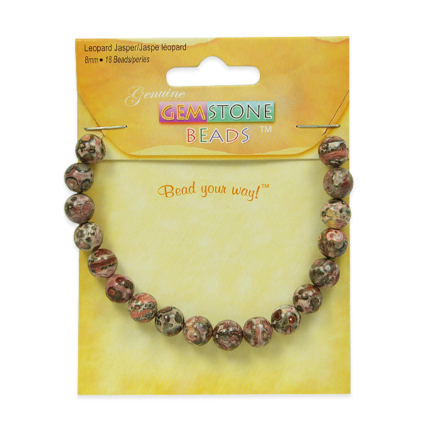 Leopard Jasper Beads Pack of 18 - Multi Colors Leopard Jasper Beads