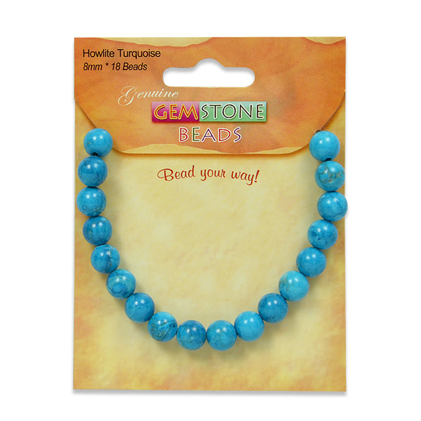 Howlite Turquoise Beads Pack of 18 Howlite Turquoise Beads