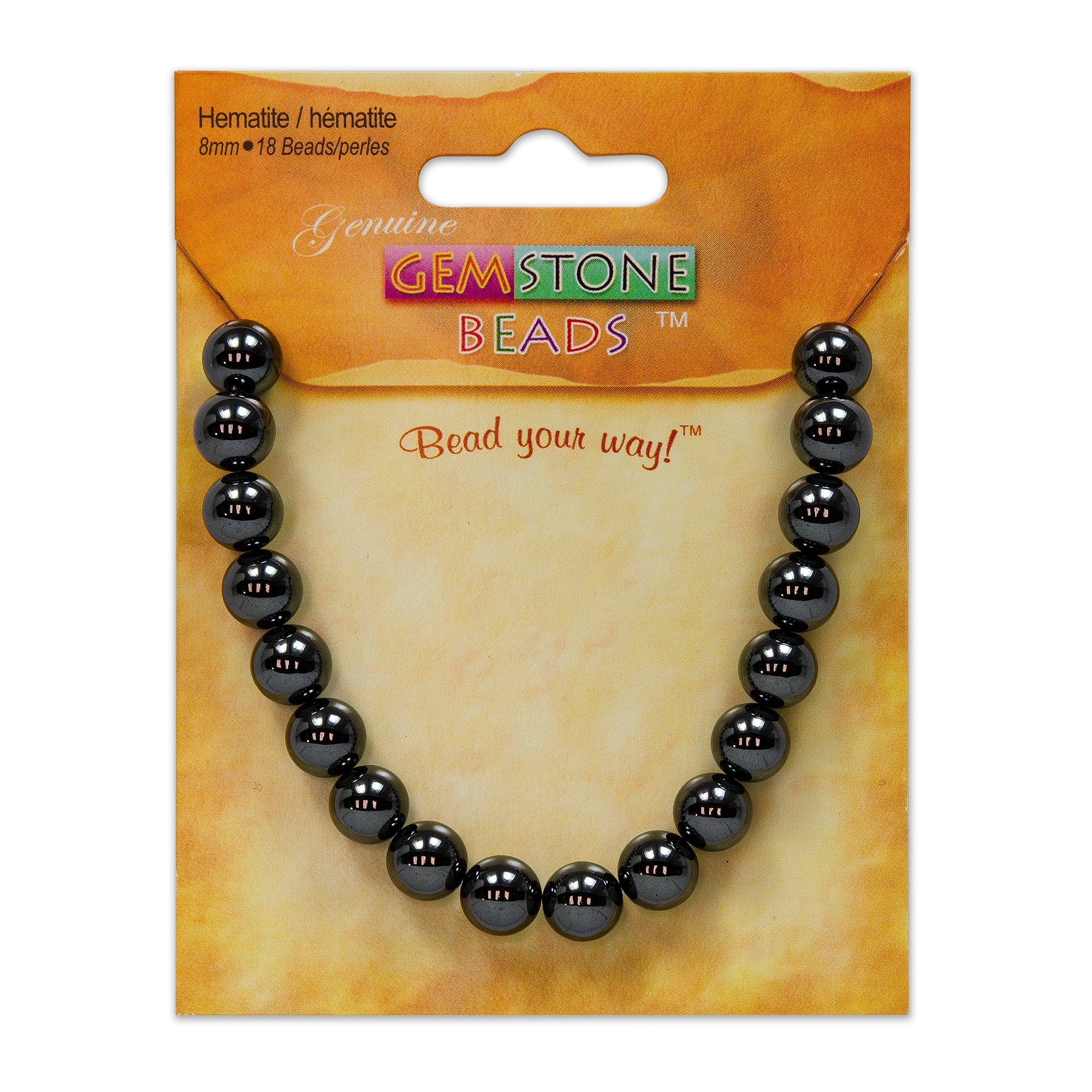Hematite Beads Pack of 18 - Onyx Hematite Beads