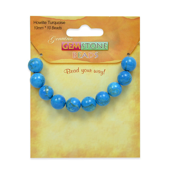 Howlite Turquoise Beads Pack of 10 Howlite Turquoise Beads