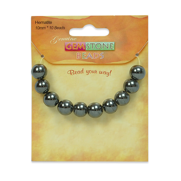 Hematite Beads Pack of 10 - Onyx Hematite Beads