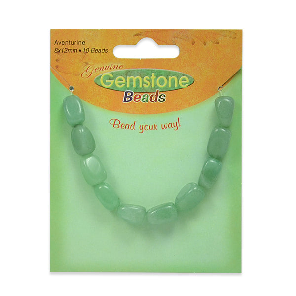 Green Aventurine Nugget Beads Pack of 10 Green Aventurine Beads