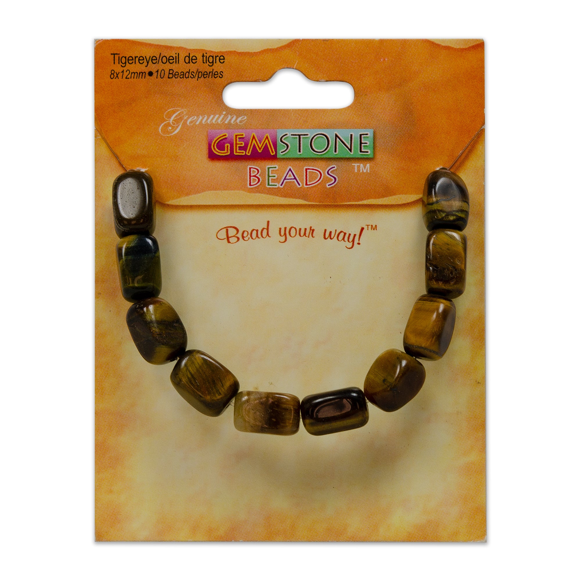 Tiger Eye Nugget Beads Pack of 10 - Brown Multi Tigereye Beads