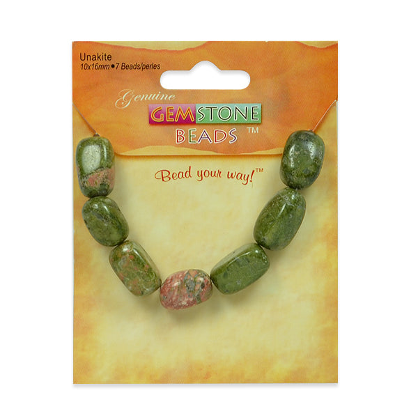 Unakite Nugget Beads Pack of 7 - Multi Colors Unakite Beads