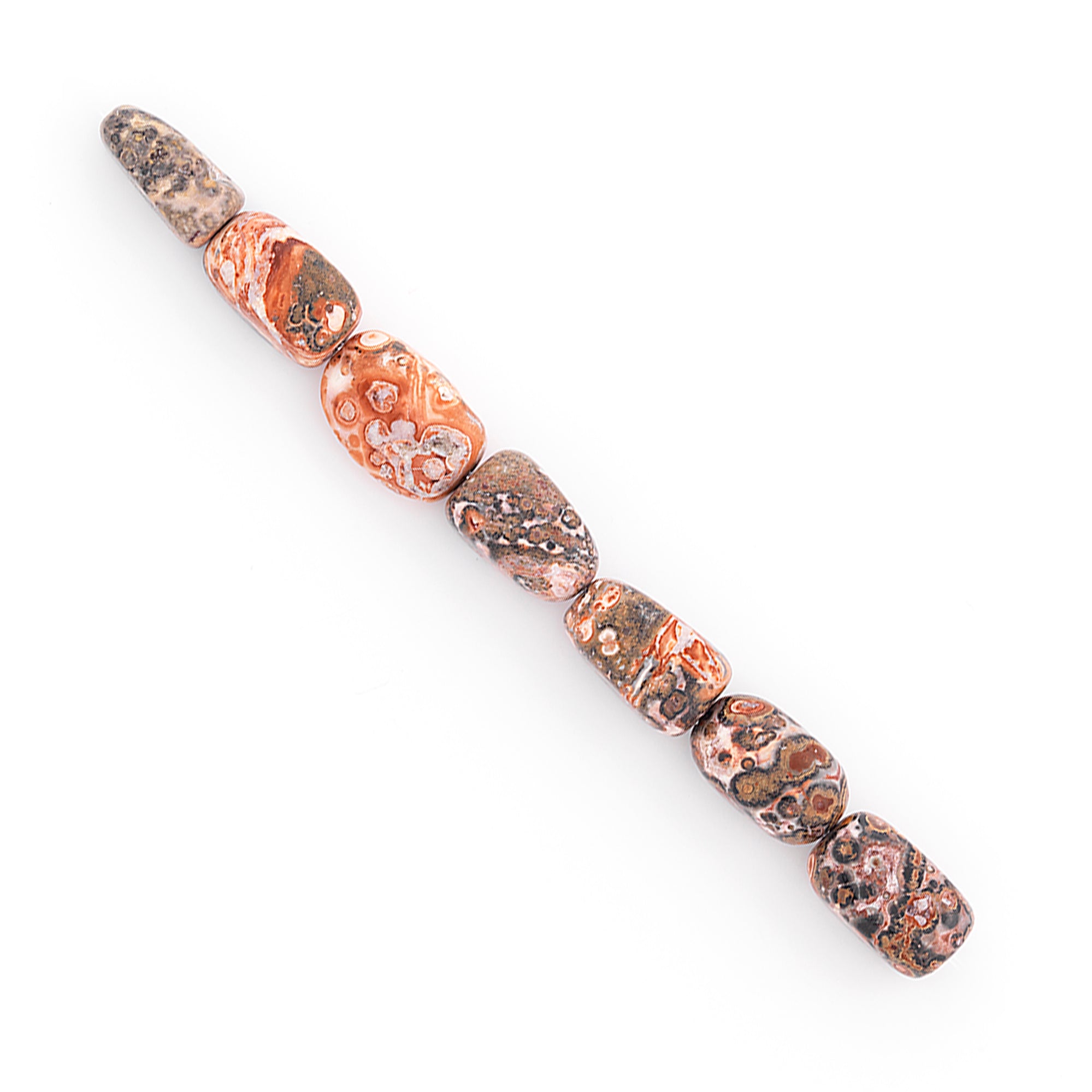 Leopard Jasper Nugget Beads Pack of 7 - Multi Colors Leopard Jasper Beads