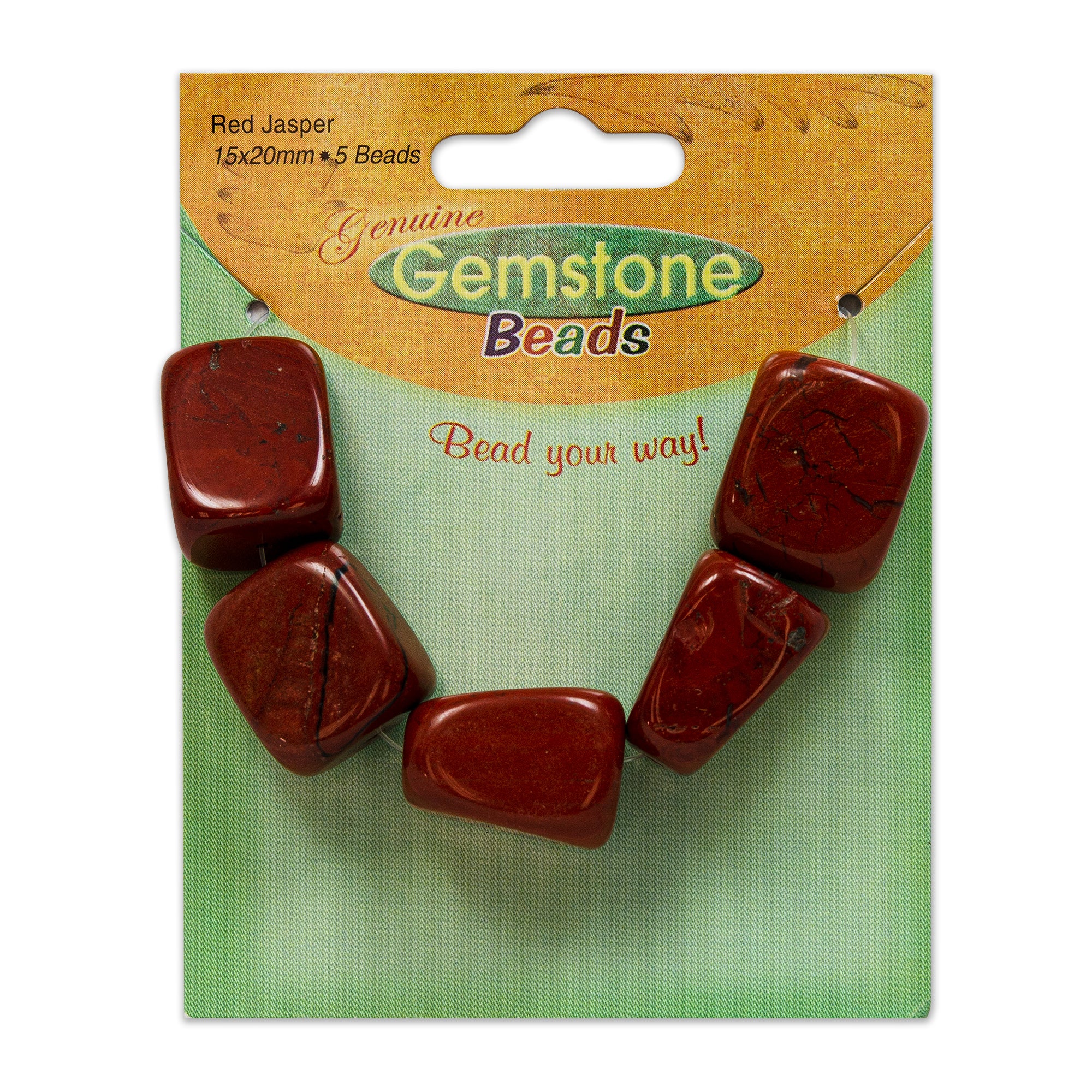 Red Jasper Nugget Beads Pack of 5 Red Jasper Beads
