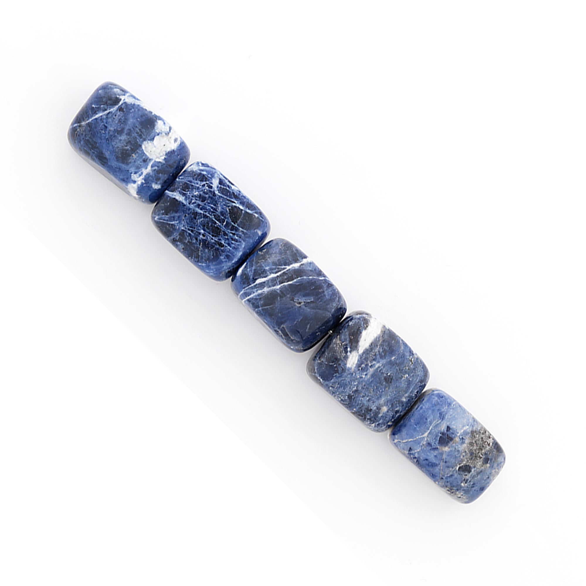 Sodalite Nugget Beads Pack of 5 - Navy Multi Sodalite Beads
