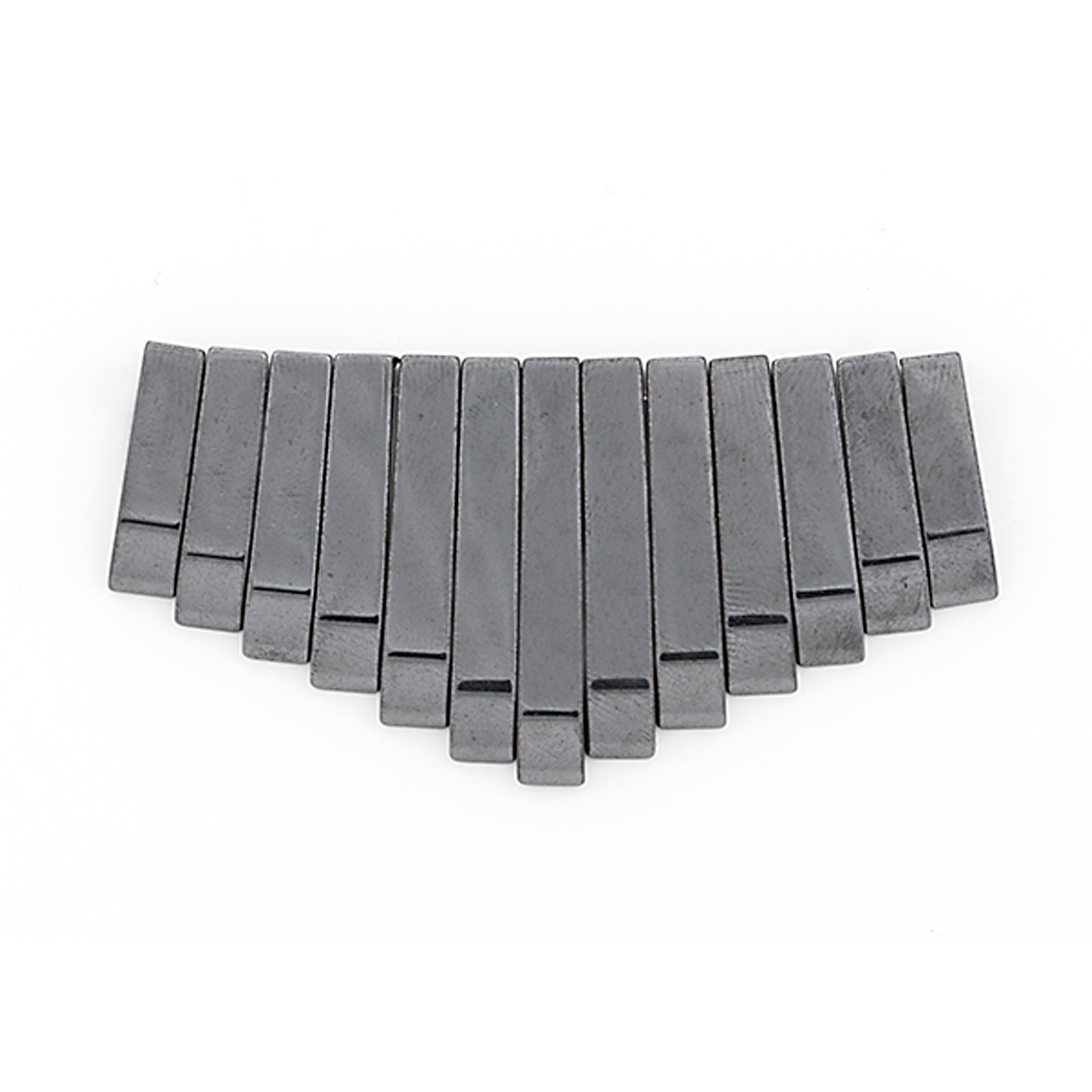 Hematite Fan Pendant Pack of 13 - Onyx Hematite Beads