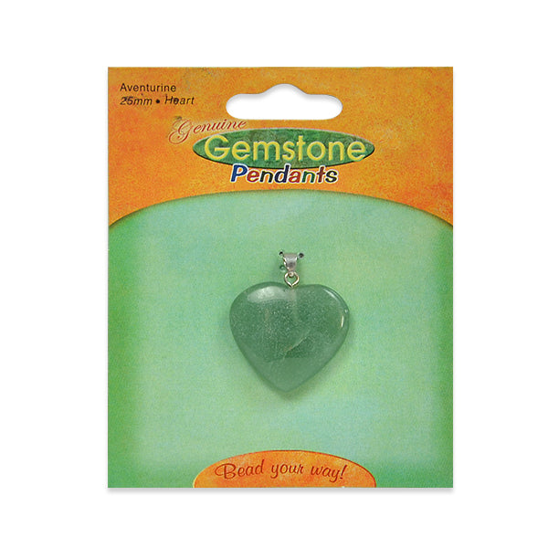 Green Aventurine Heart Pendant Green Aventurine Beads
