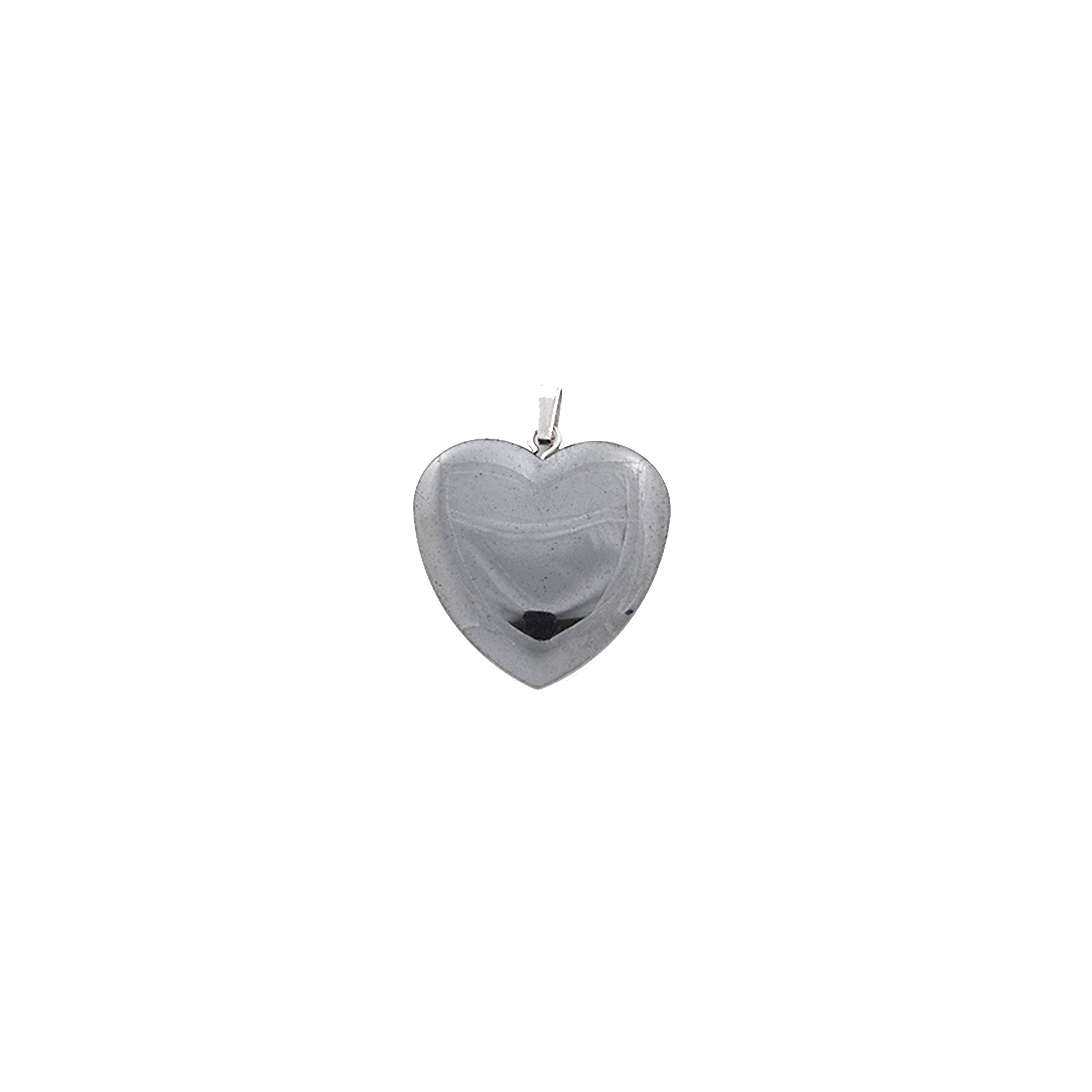 Hematite Heart Pendant - Onyx Hematite Beads