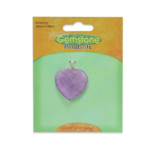 Amethyst Heart Pendant Amethyst Beads