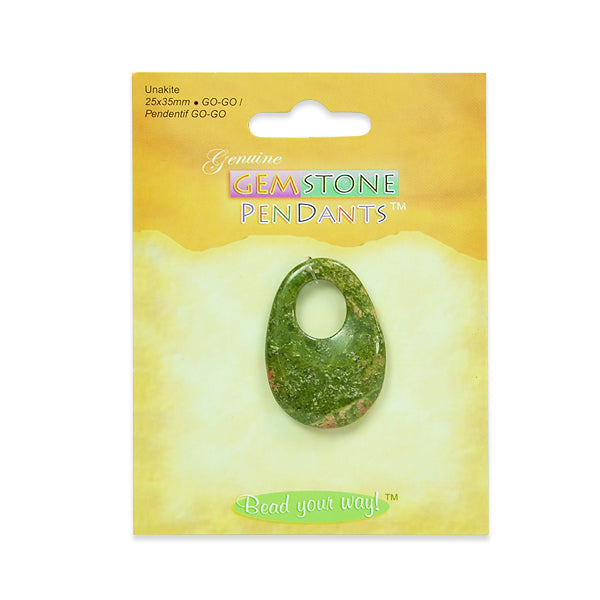 Unakite Go Go Pendant - Multi Colors Unakite Beads