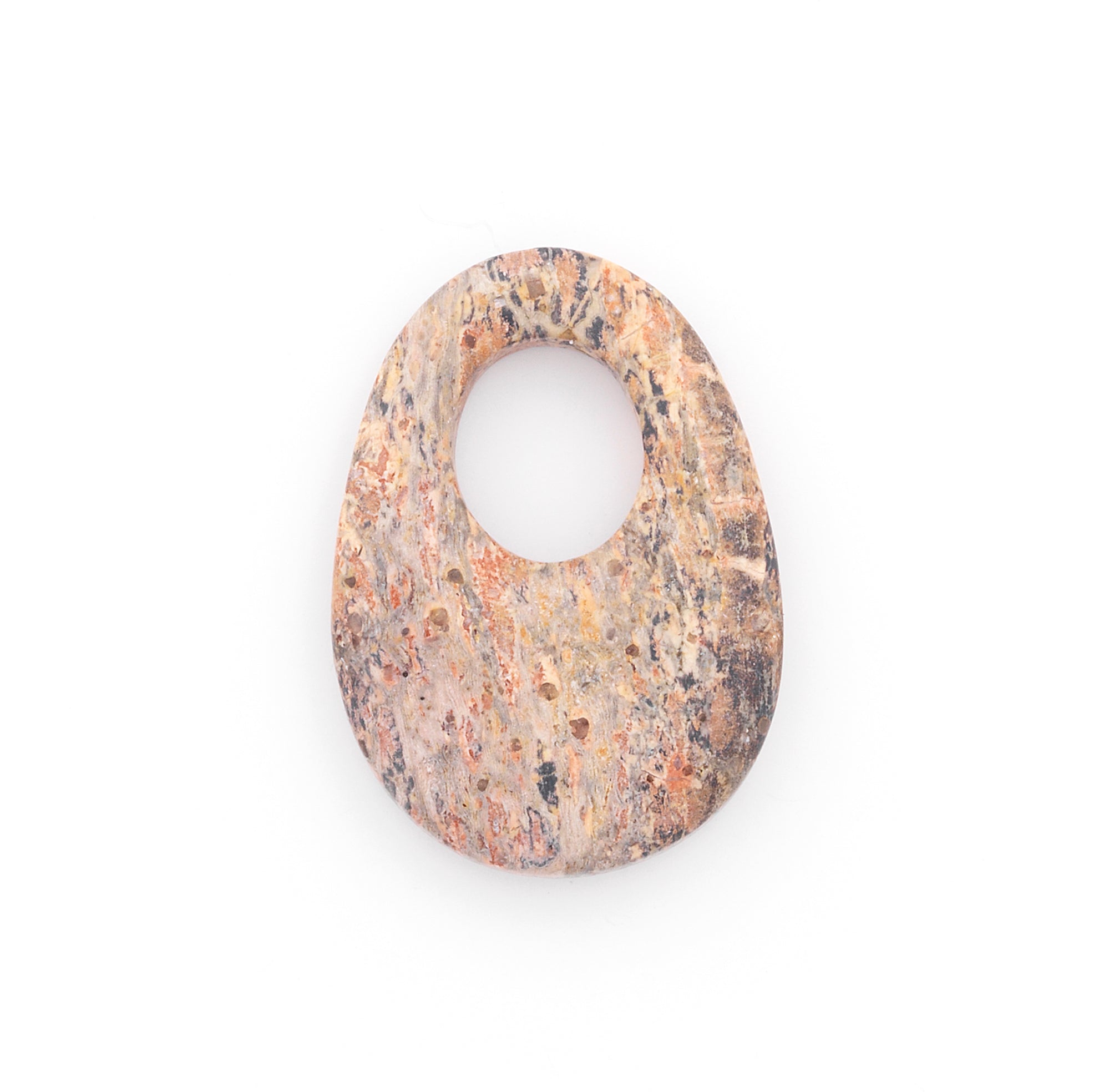 Leopard Jasper Go Go Pendant - Multi Colors Leopard Jasper Beads
