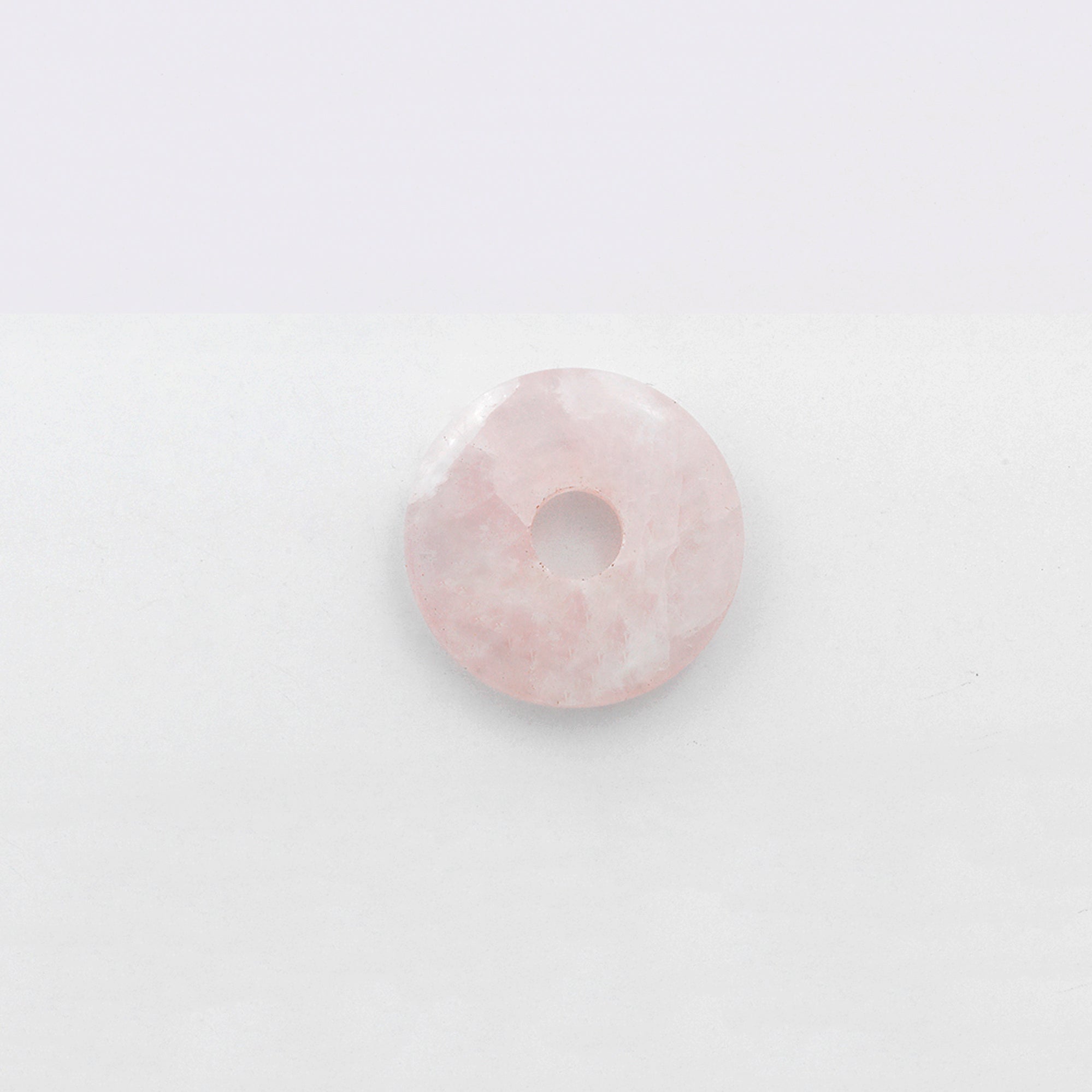 Rose Quartz Donut Pendant Rose Quartz Beads