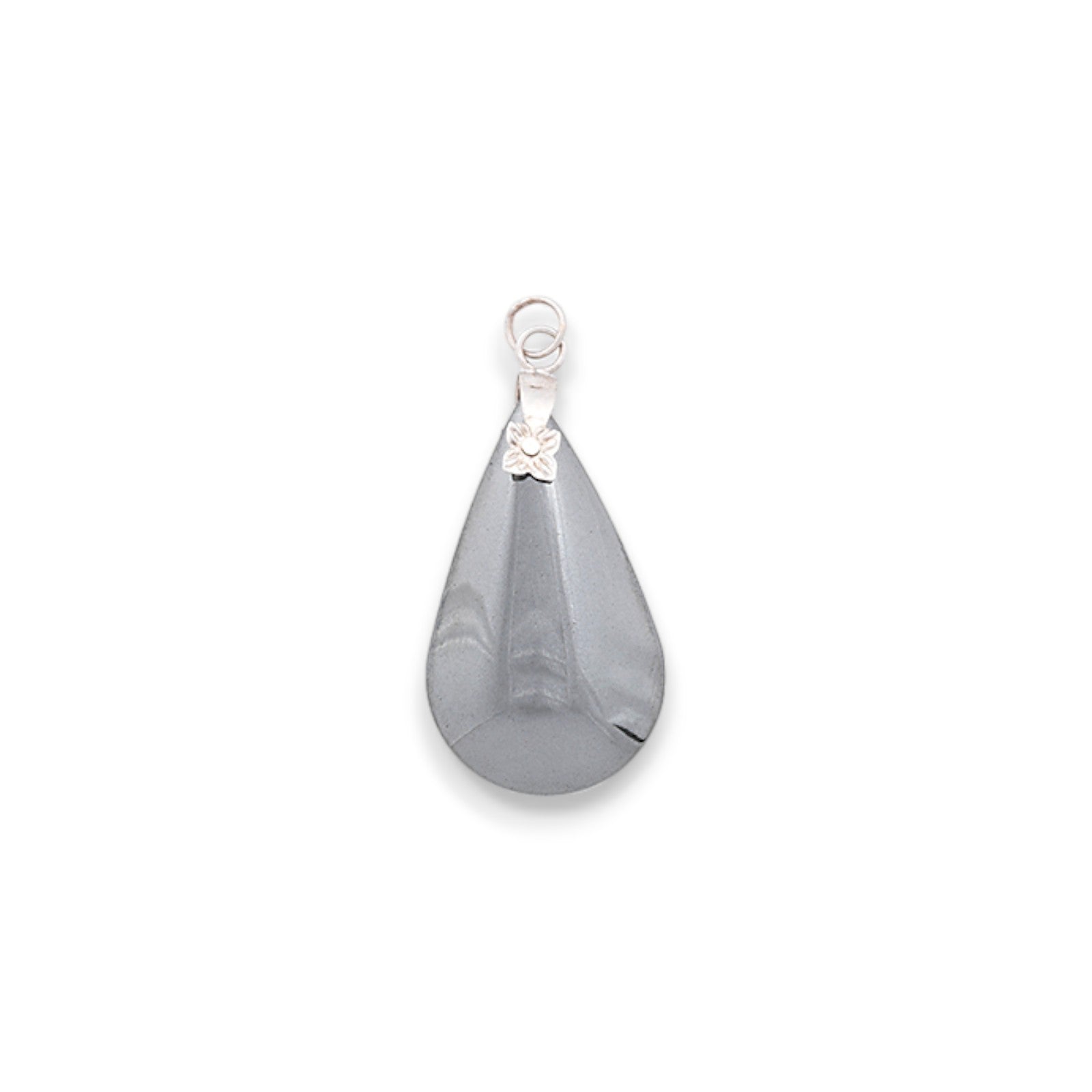 Hematite Drop Pendant - Onyx Hematite Beads