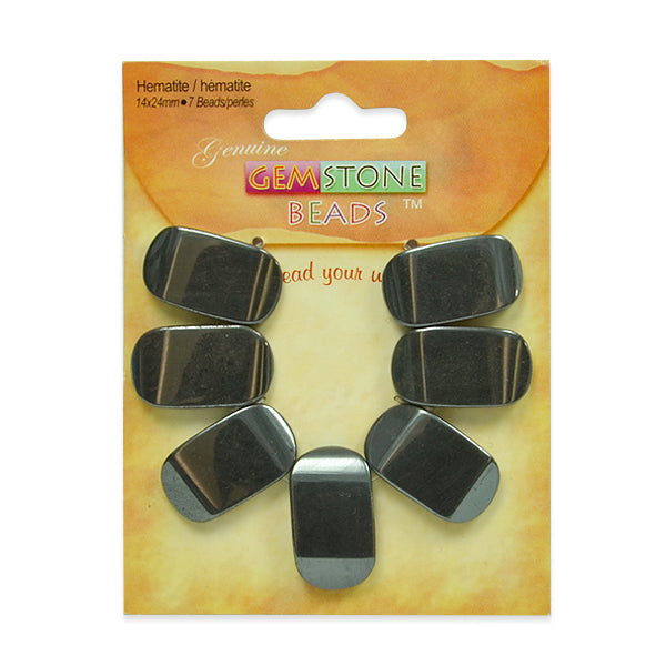 Hematite Half Moon Beads Pack of 7 - Onyx Hematite Beads