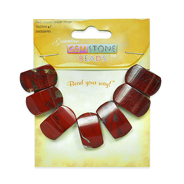 Red Jasper Half Moon Beads Pack of 7 Red Jasper Beads