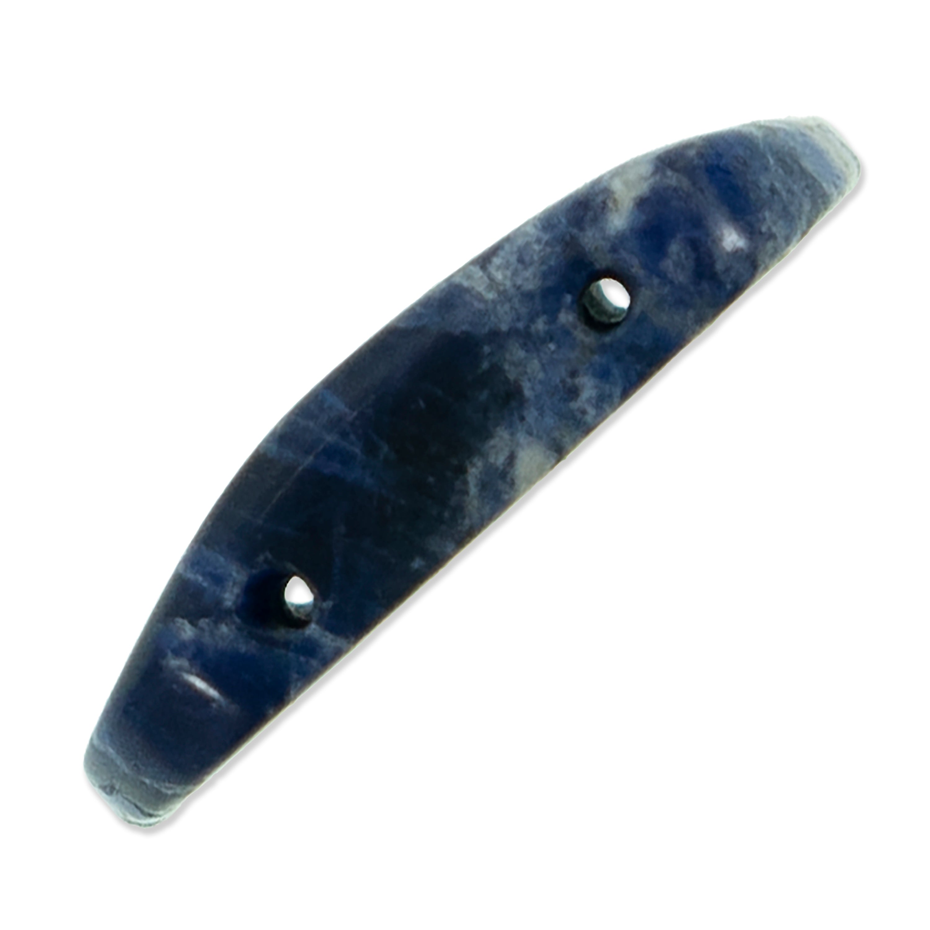 Sodalite Half Moon Beads (Pack of 7) - Navy Multi Sodalite Beads