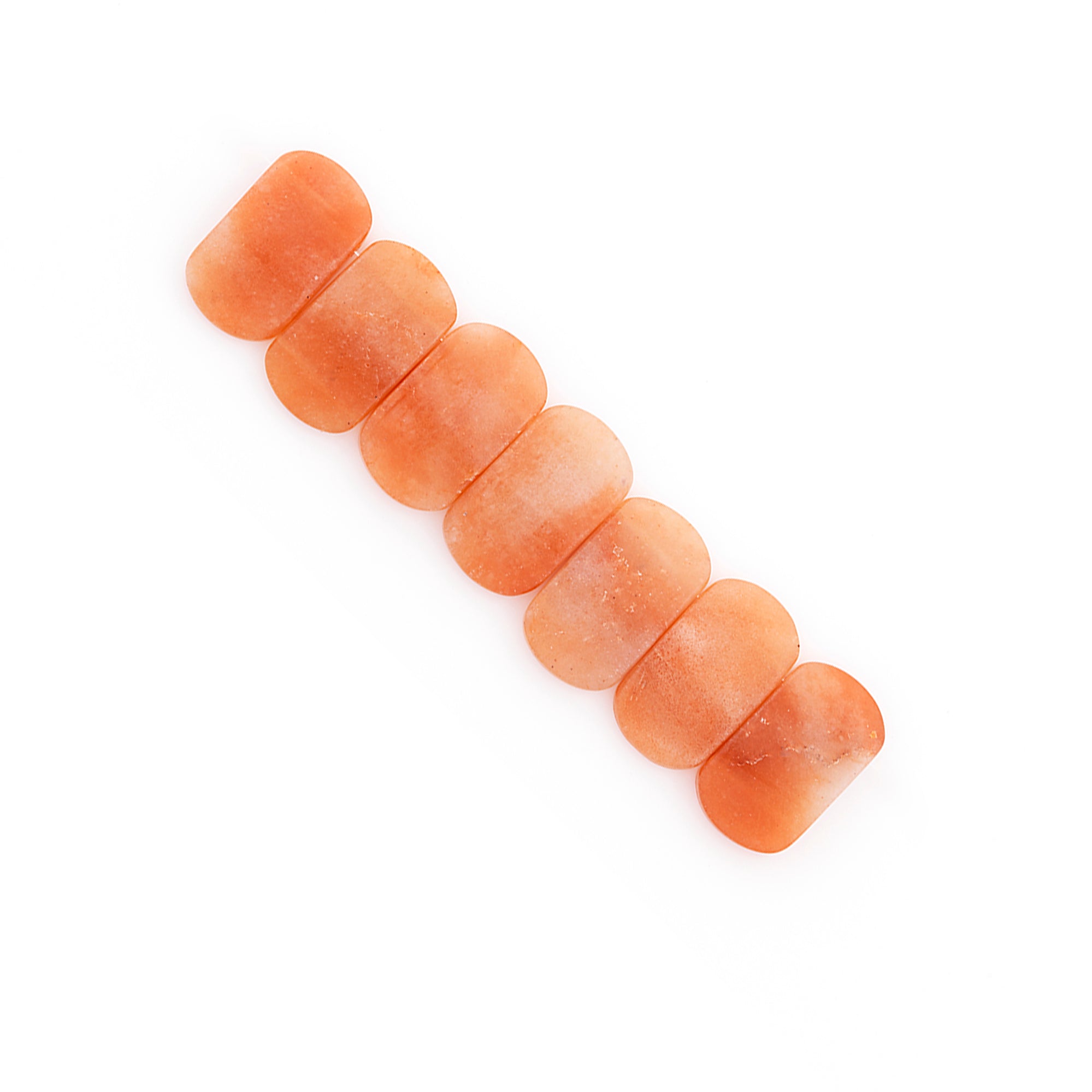 Red Aventurine Half Moon Beads Pack of 7 Red Adventurine Beads