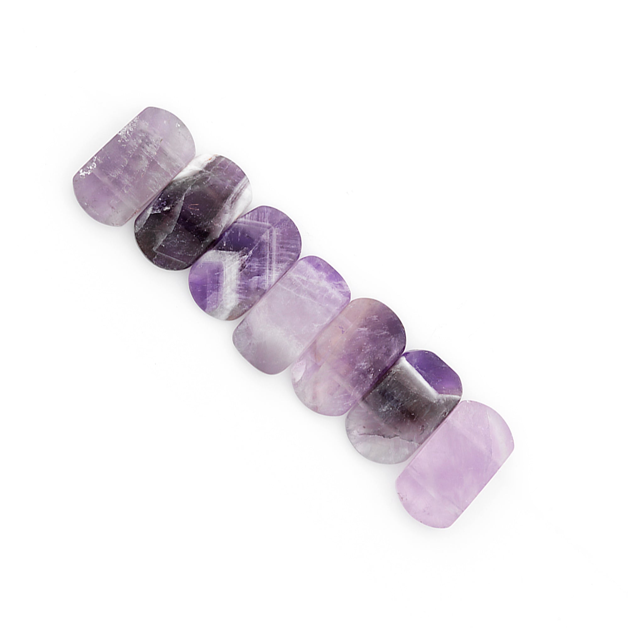 Amethyst Half Moon Beads Pack of 7 Amethyst Beads