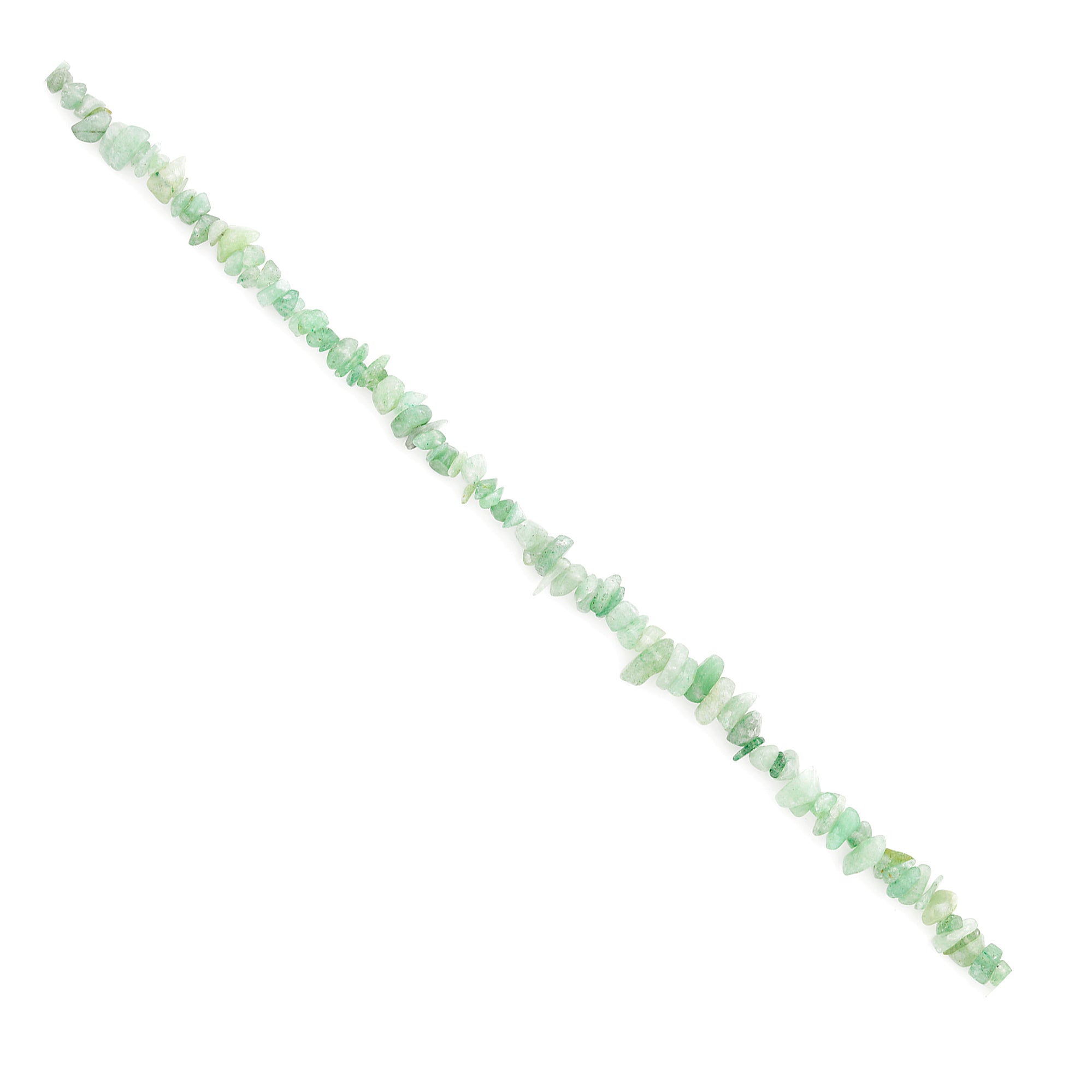 New Jade Chips 16 Inch Strand - Green New Jade Beads