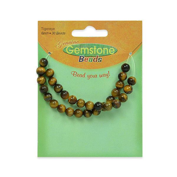 Tiger Eye Beads Pack of 30 - Brown Multi Tigereye Beads