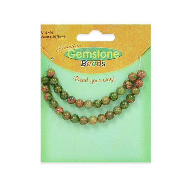 Unakite Beads Pack of 30 - Multi Colors Unakite Beads